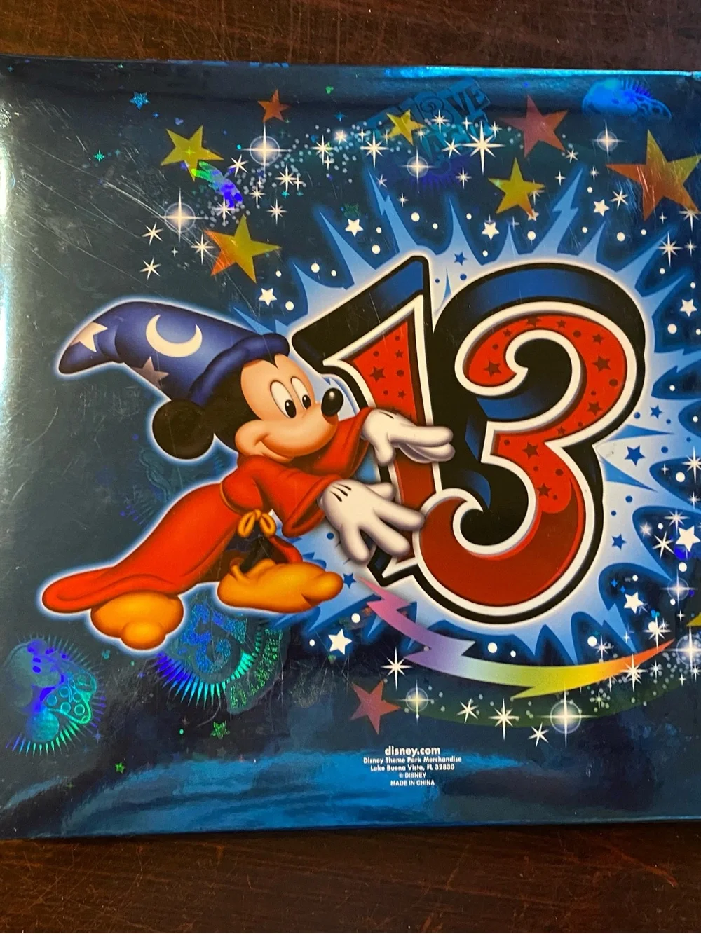 NWT Collectible Walt Disney World 2013 Slip-In Scrapbook Bound Blue Multicolor